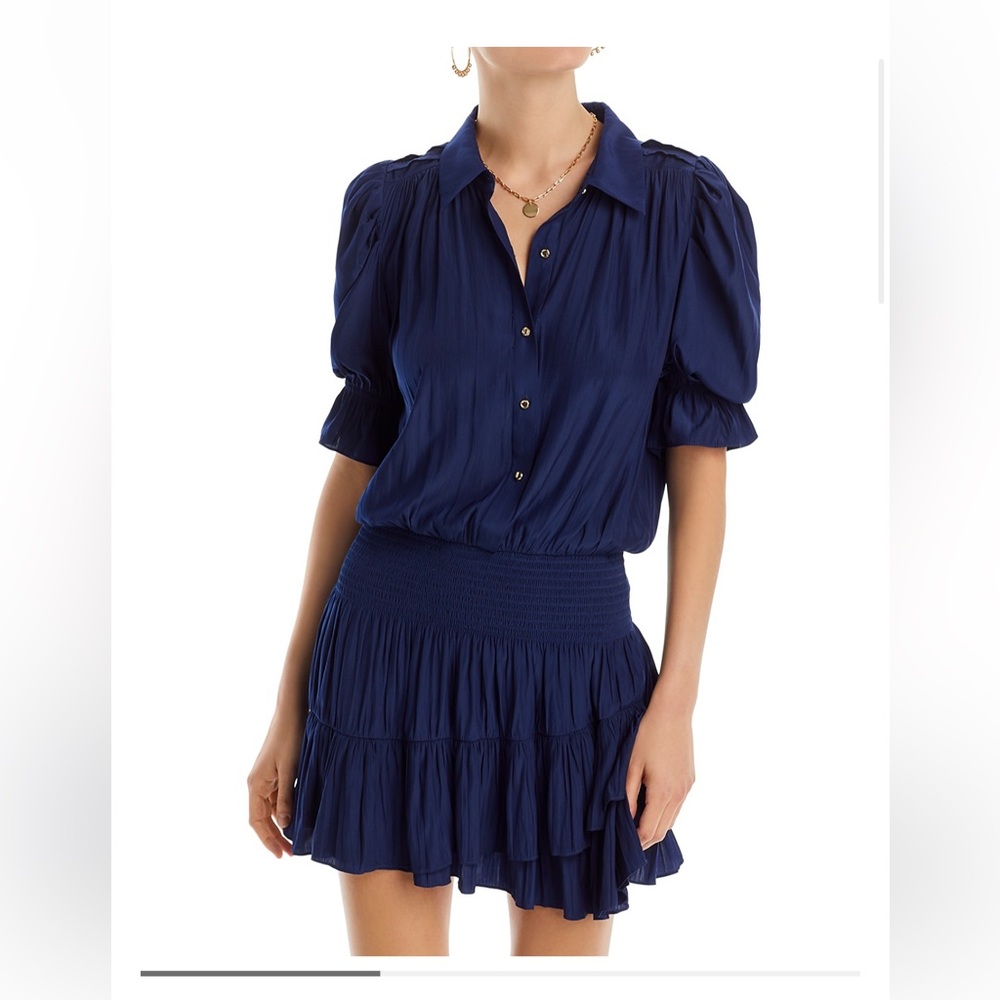 Ramy brook Angelina Smocked Waist Ruffled Hem Dress